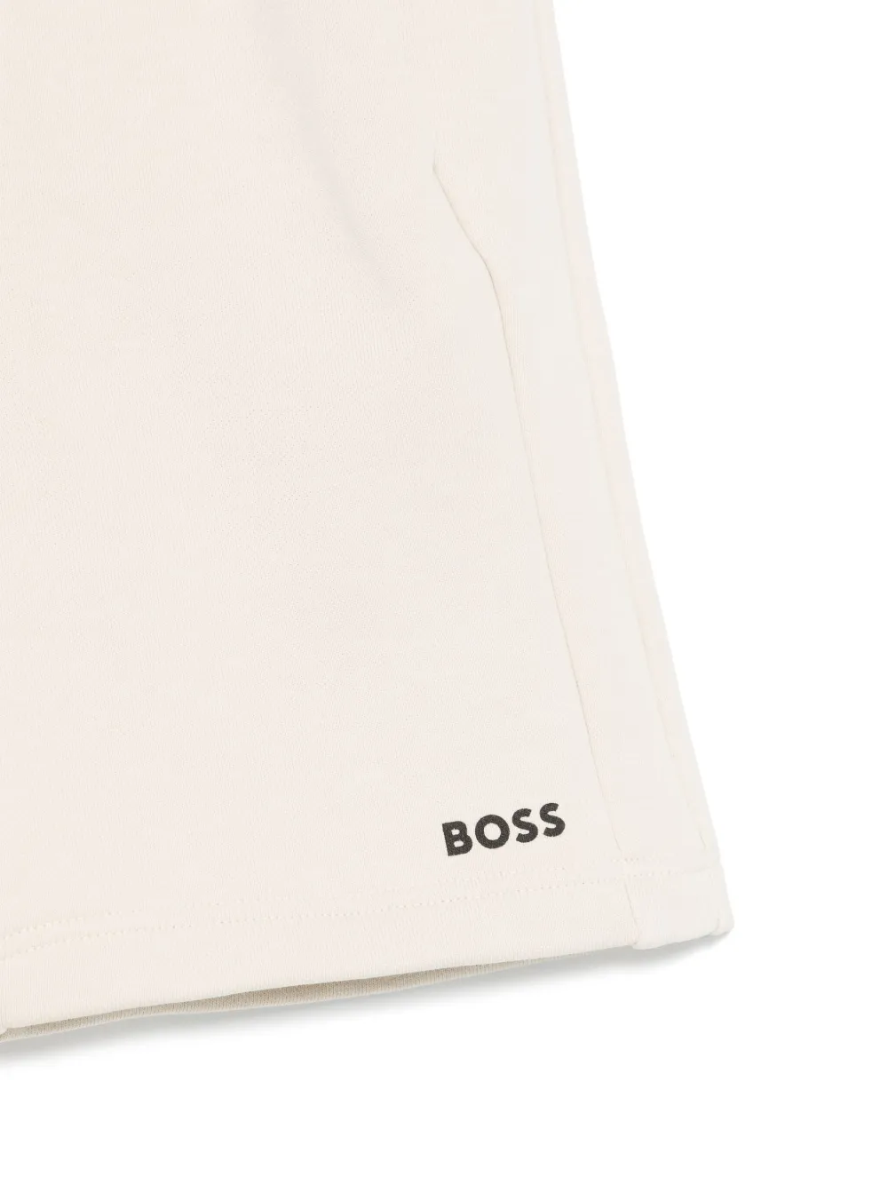 BOSS Kidswear Shorts met logoprint Beige
