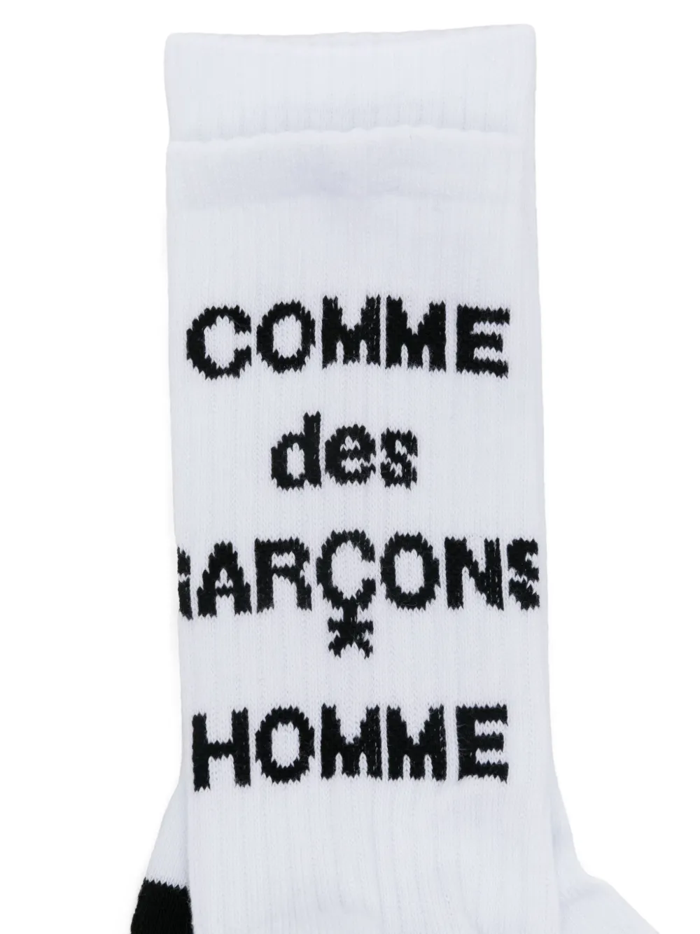 Comme des Garçons Homme Sokken met logo jacquard Wit