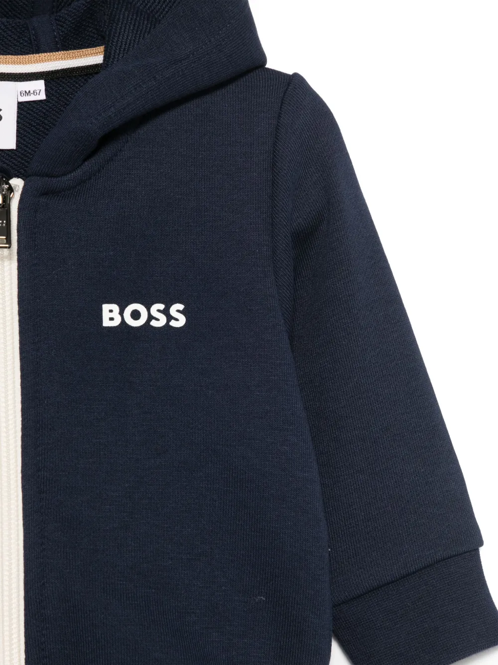 BOSS Kidswear Hoodie met logoprint Blauw