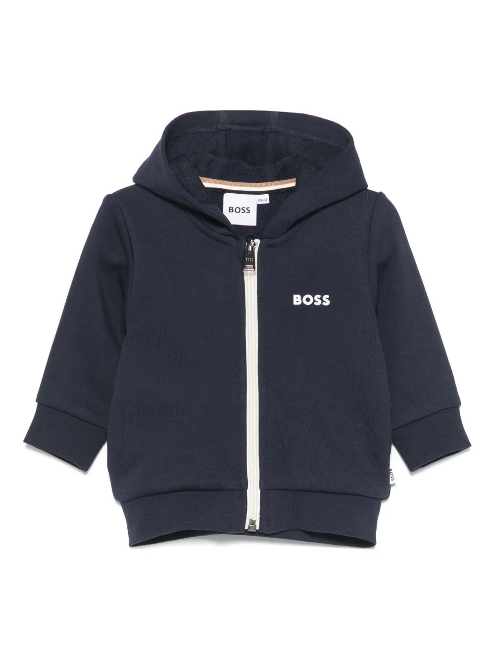 BOSS Kidswear Hoodie met logoprint Blauw