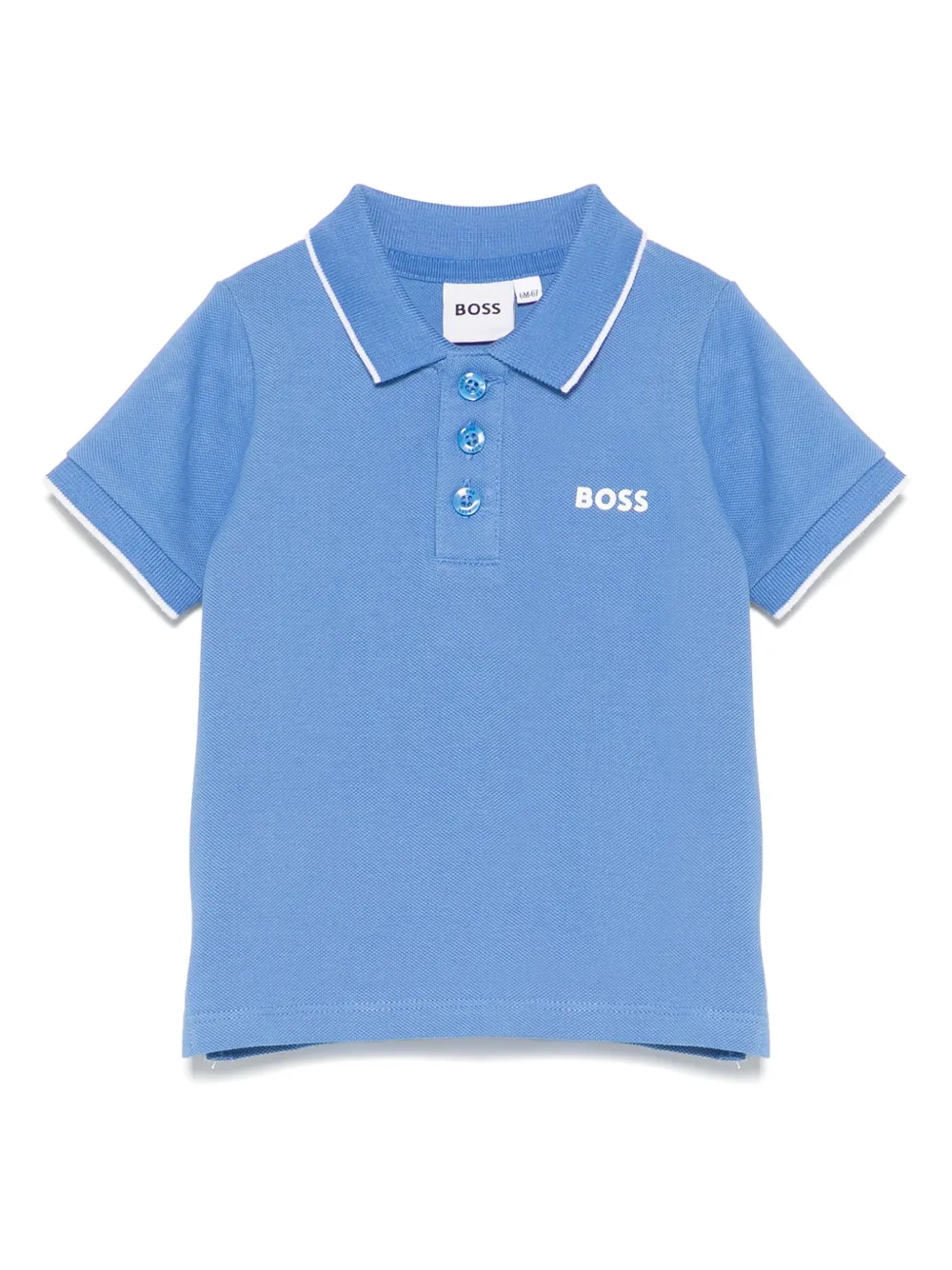 BOSS Kidswear Poloshirt met logoprint Blauw