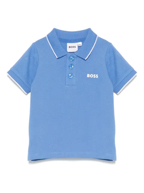 BOSS Kidswear قميص بولو بطبعة شعار الماركة
