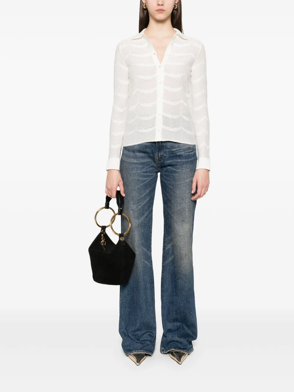 TOM FORD Opengebreid blouse - Wit