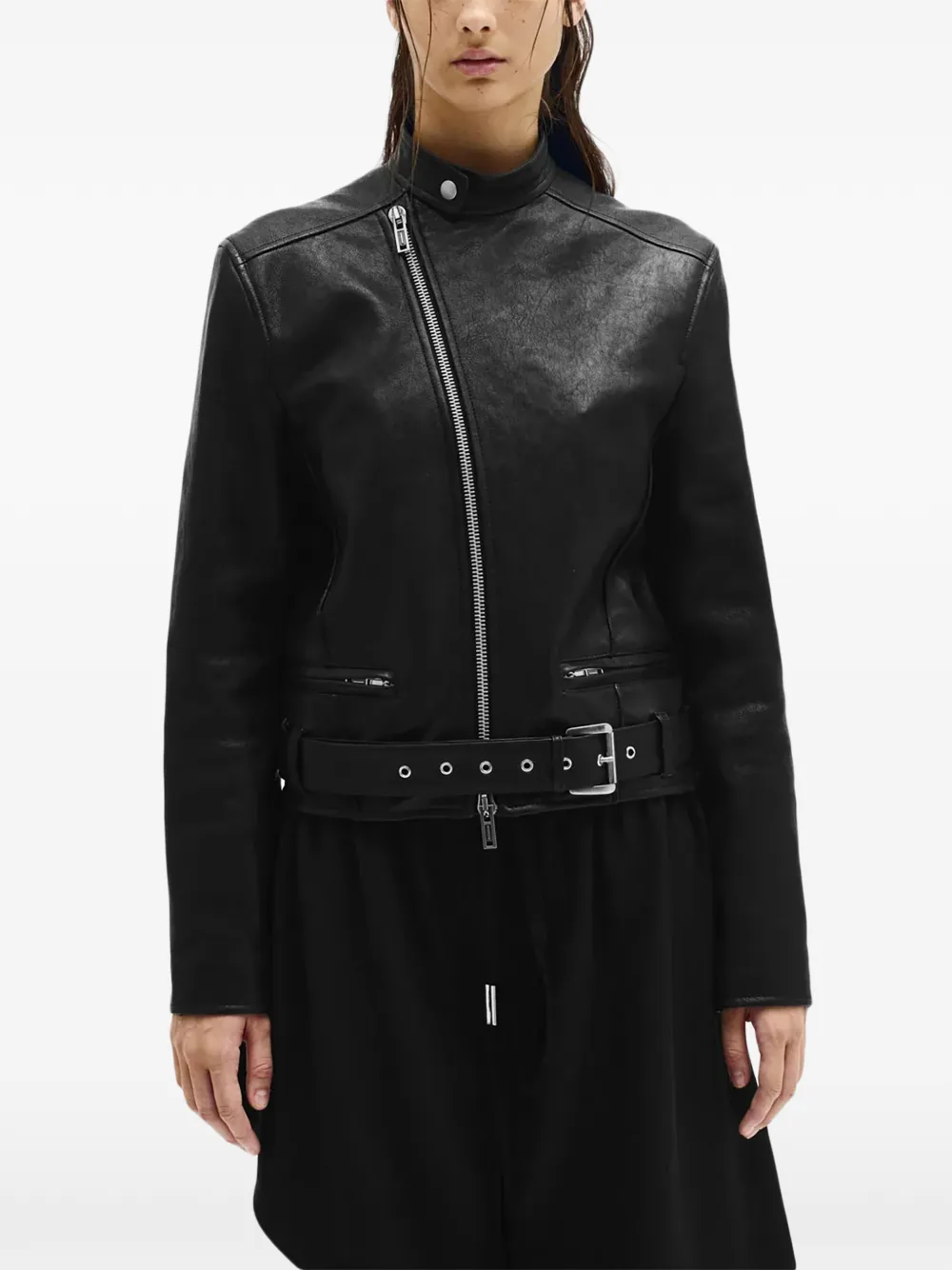 Ann Demeulemeester Ikra biker jacket - Nero