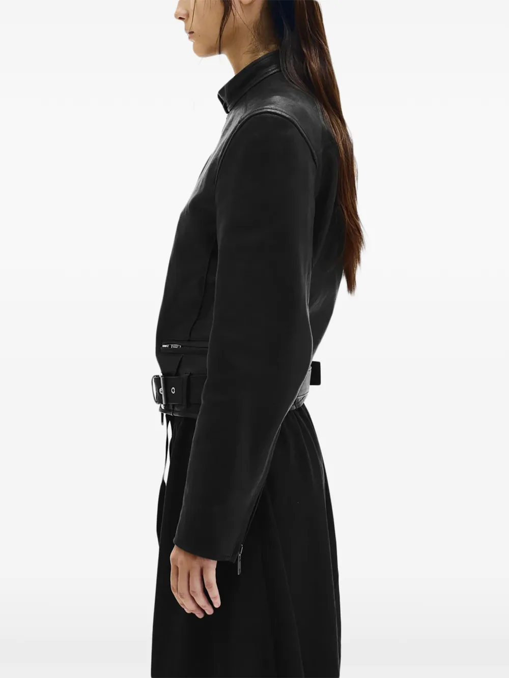 Ann Demeulemeester Ikra ライダースジャケット | ブラック | FARFETCH JP