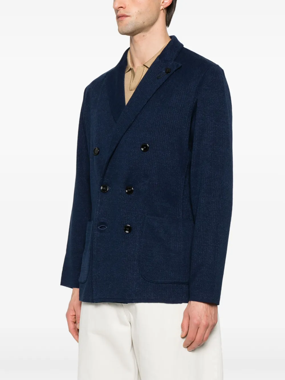 Lardini Blazer met dubbele rij knopen Blauw