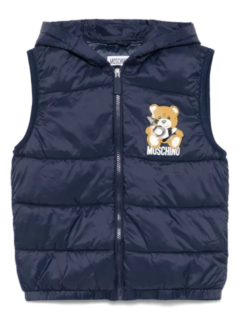 Moschino Kids Teddy Bear-print gilet