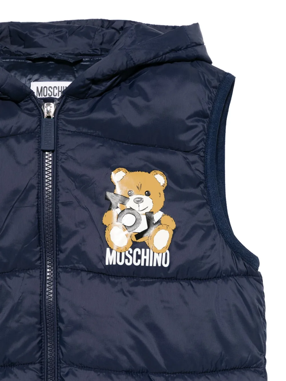 Moschino Kids Bodywarmer met Teddy Bear-print Blauw