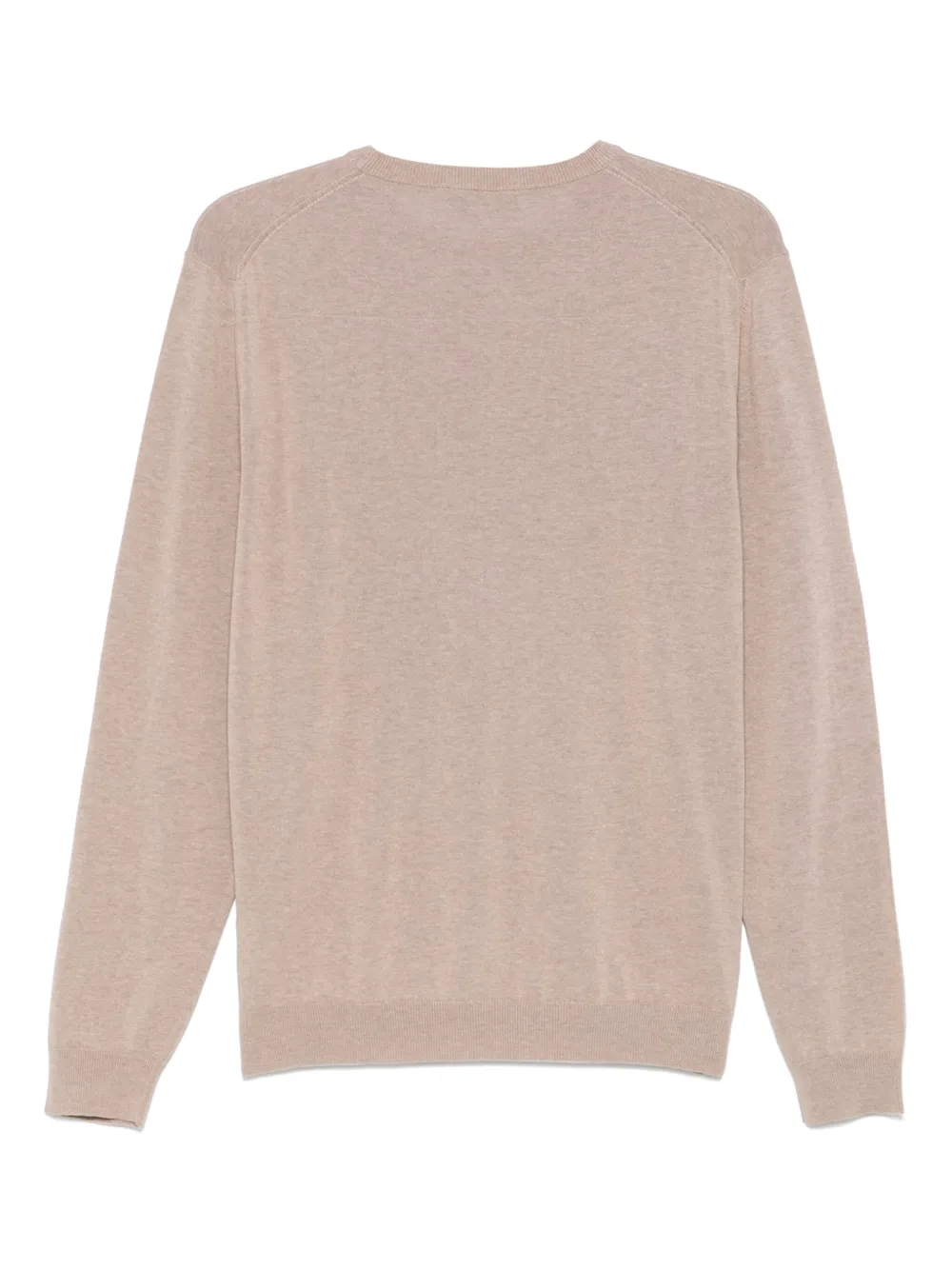 Zanone Fijngeribbeld T-shirt - Bruin
