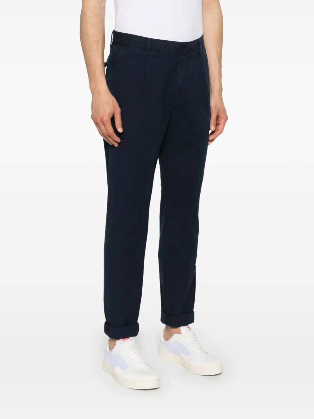 Incotex Broek met toelopende pijpen Blauw