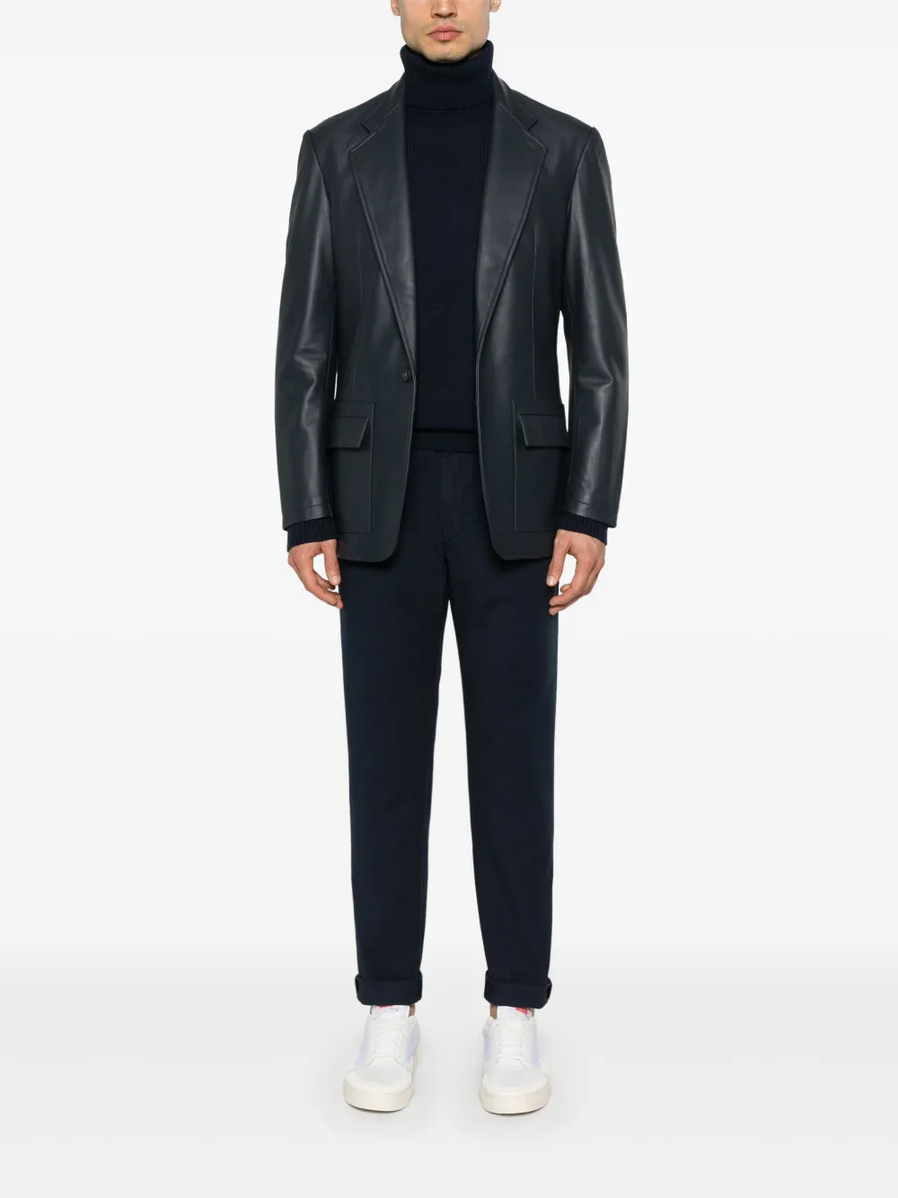 Incotex Broek met toelopende pijpen - Blauw