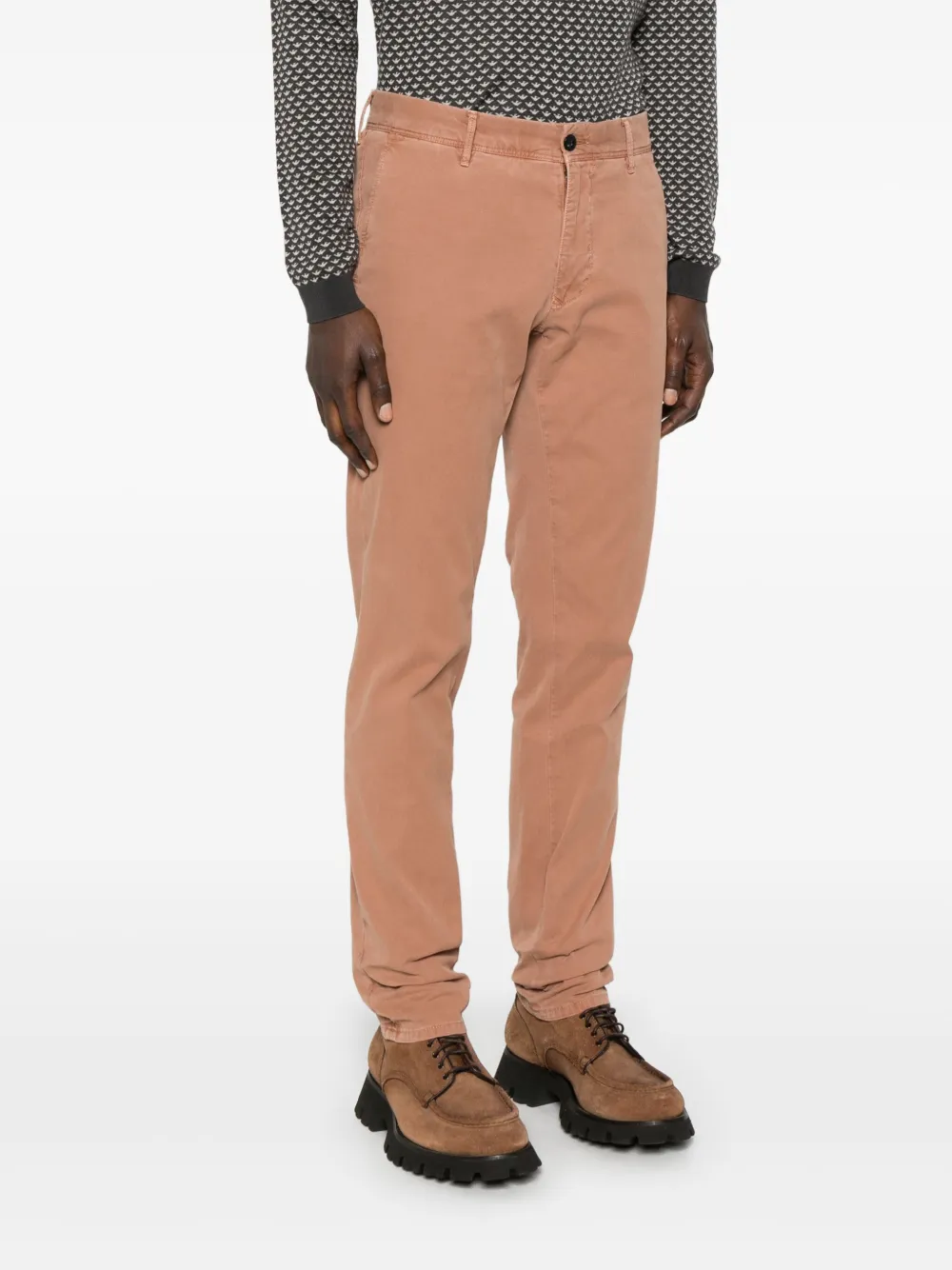 Incotex Broek met toelopende pijpen Bruin