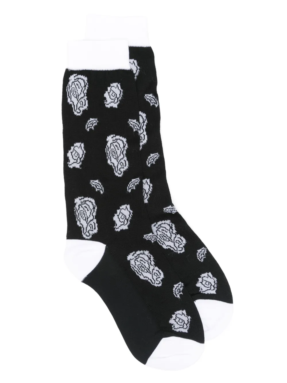 jacquard-roses socks