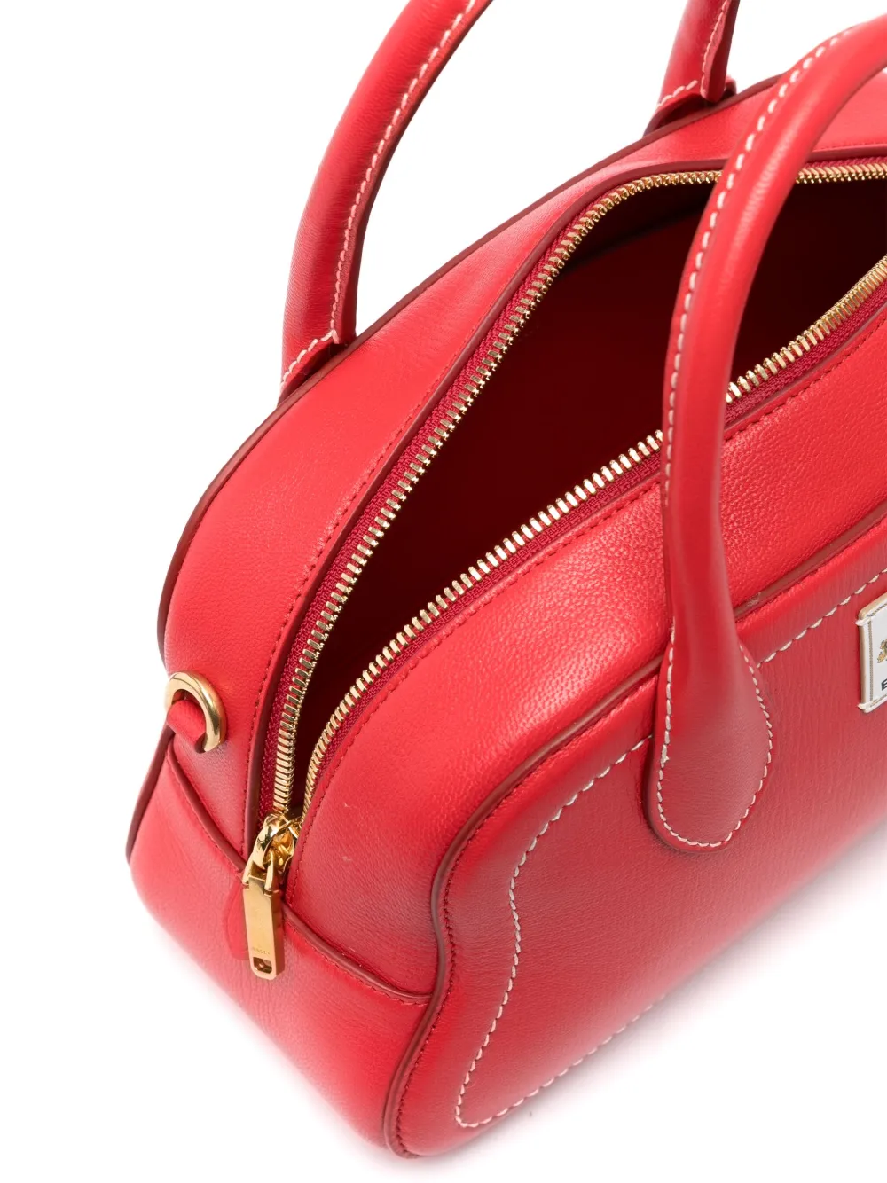 Bally Logo-patch Tote Bag In Red