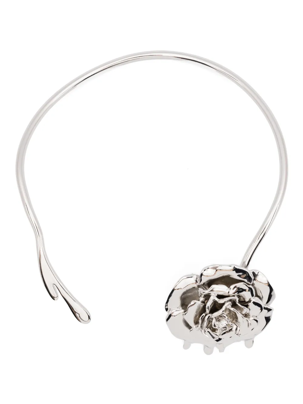 Blumarine Choker con applicazione a fiori | argento | Image 1