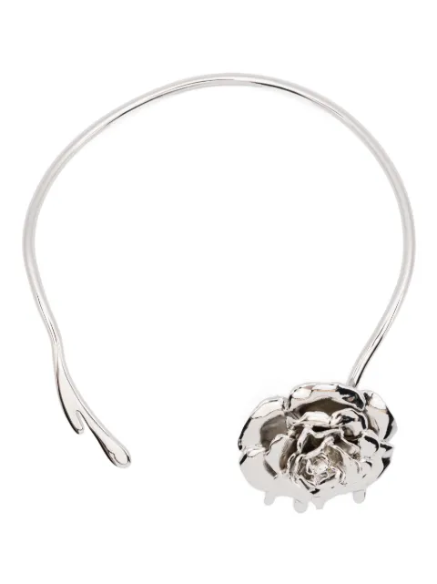 Blumarine collar con apliques florales