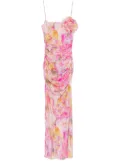 Blumarine floral-appliqué maxi dress - Pink