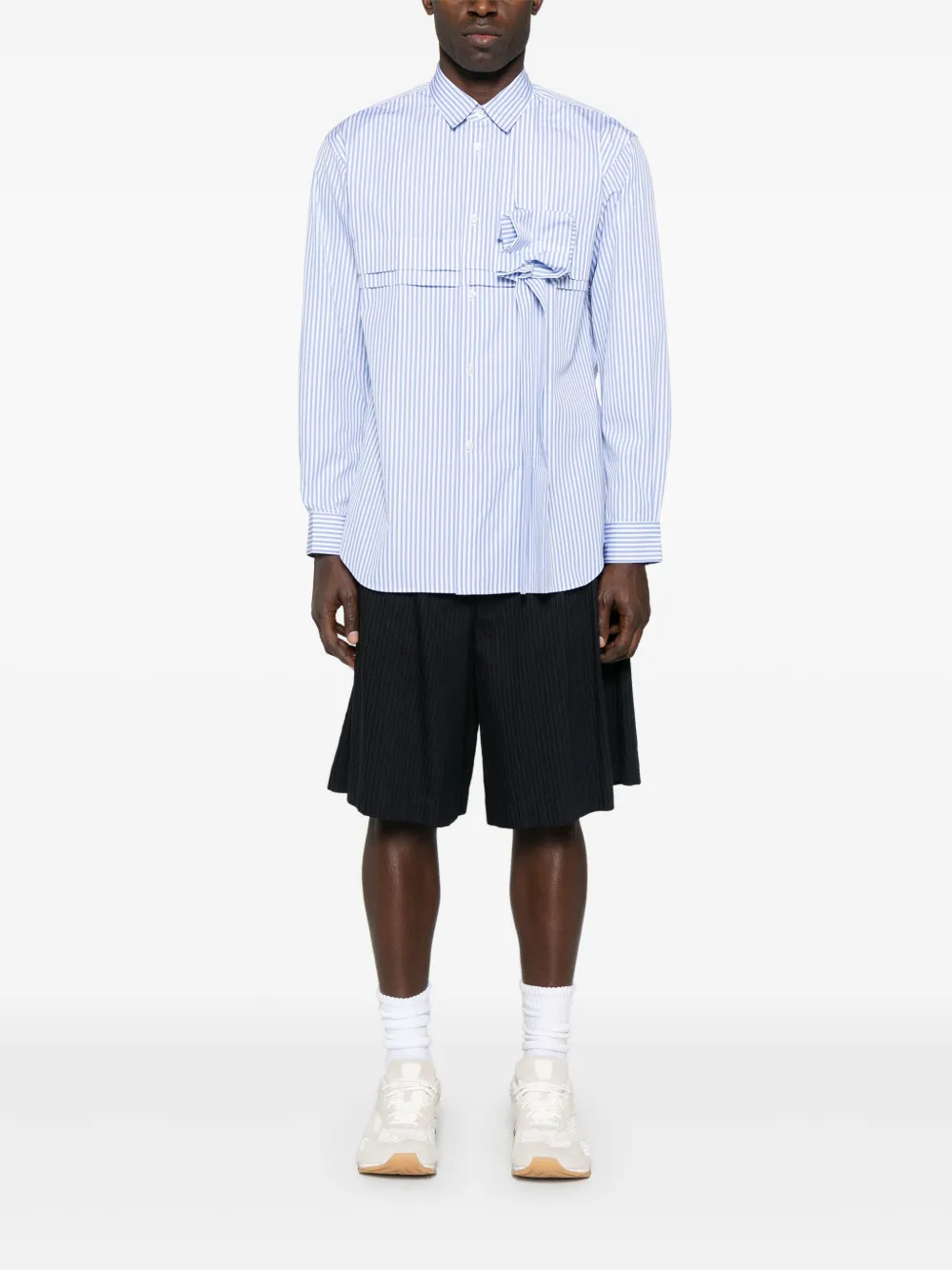 Comme Des Garçons Shirt Gestreept overhemd - Blauw