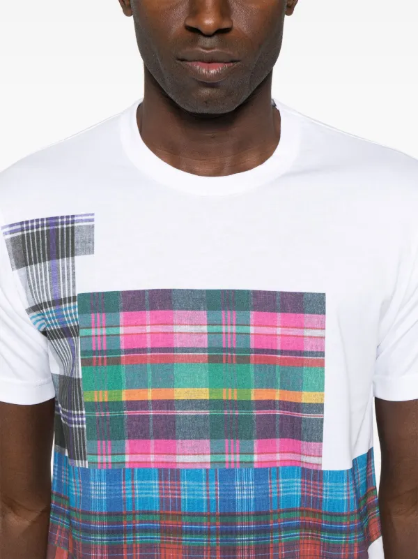 COMME des GARÇONS 立体マルチチェックTシャツ 個性的 COMME des GARÇONS HOMME Plus Pique Mesh Checker T-Shirt
