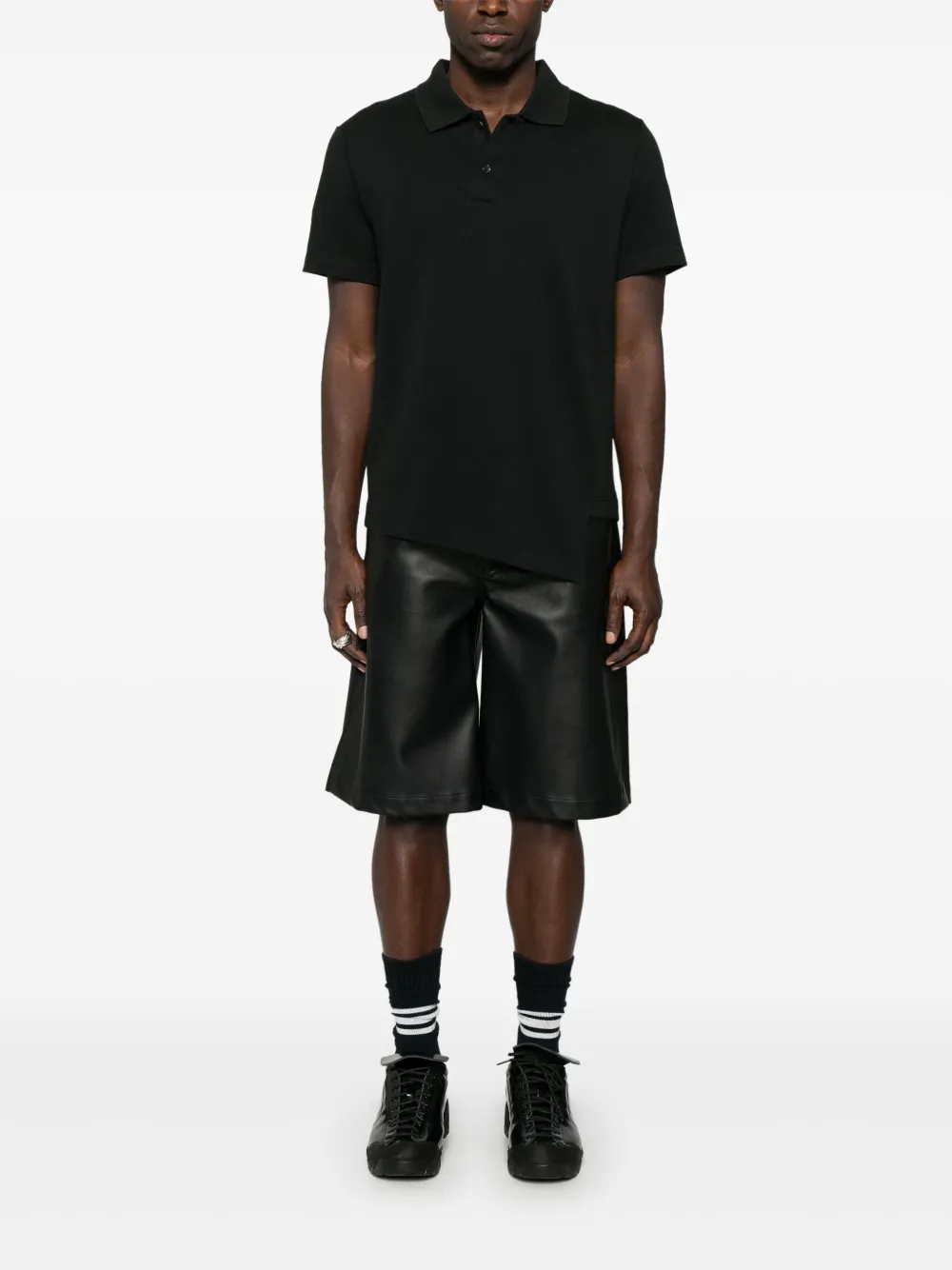 Comme Des Garçons Shirt Asymmetrisch poloshirt - Zwart