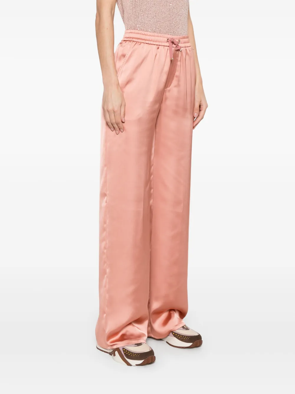Herno Satijnen broek Roze