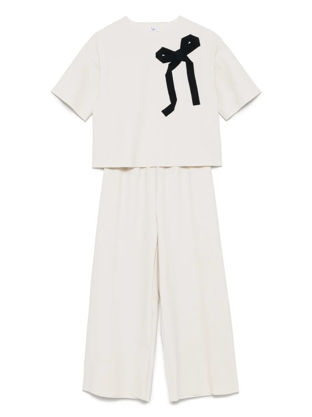 Il Gufo bow-detail trouser set | Neutrals | Image 1
