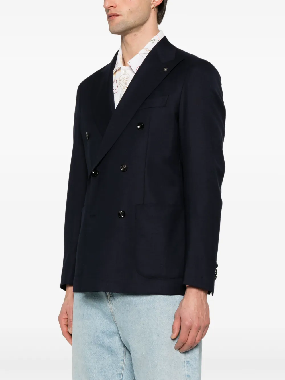 Tagliatore Blazer met dubbele rij knopen Blauw