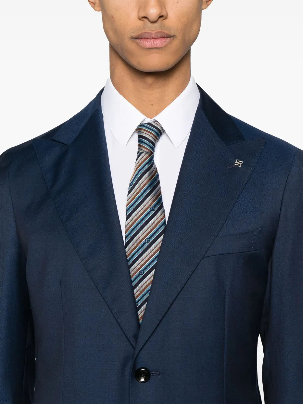 Tagliatore Pak met enkele rij knopen Blauw