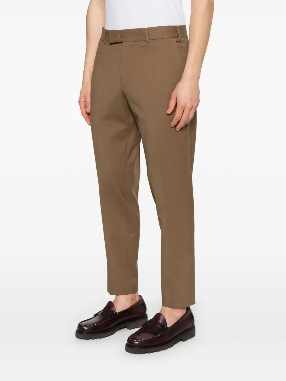 PT Torino Broek met toelopende pijpen Bruin