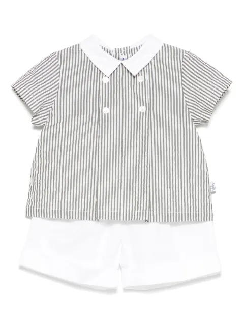 Il Gufo set de shorts de tejido seersucker
