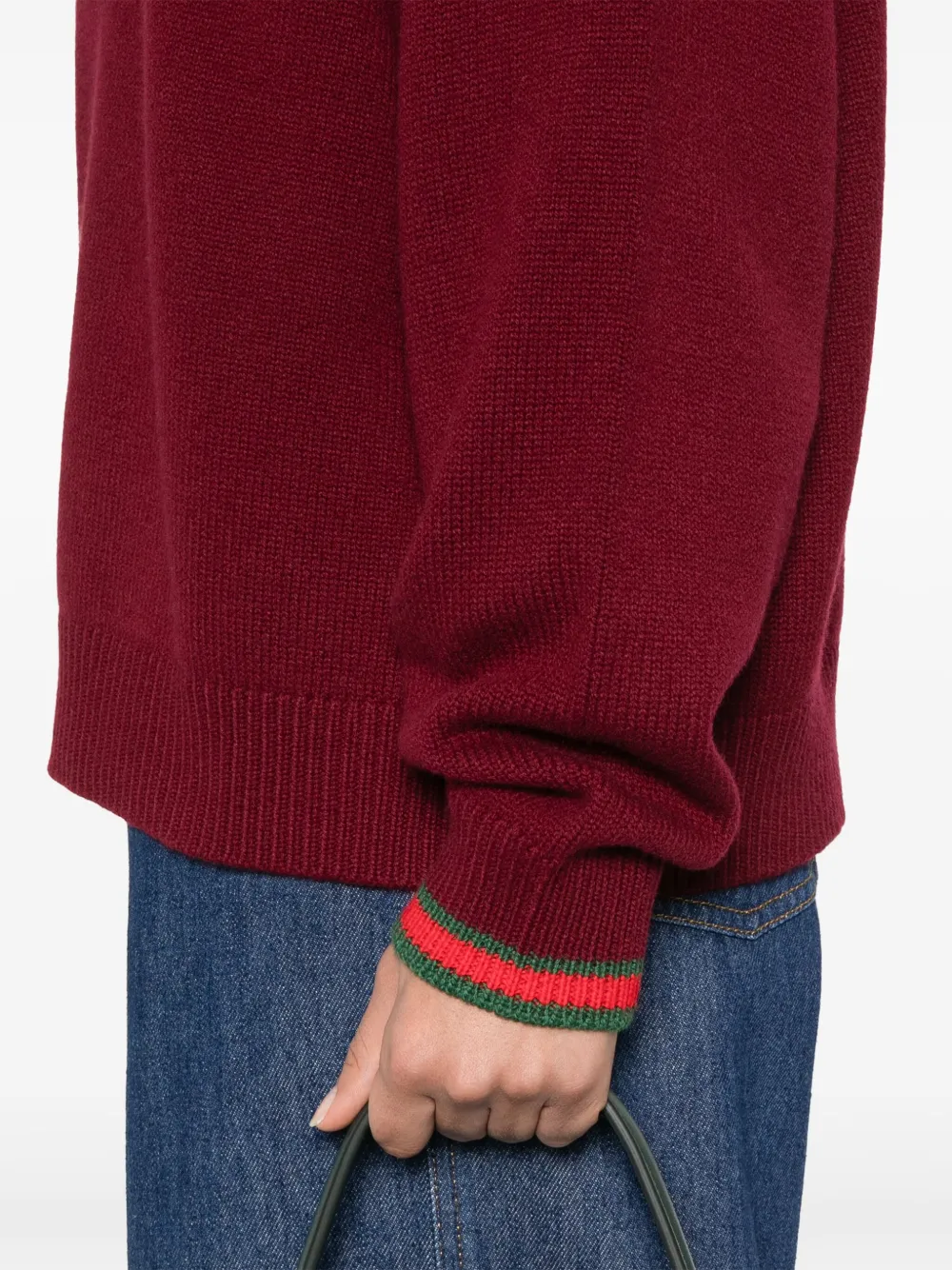 Gucci Trui met Web afwerking Rood
