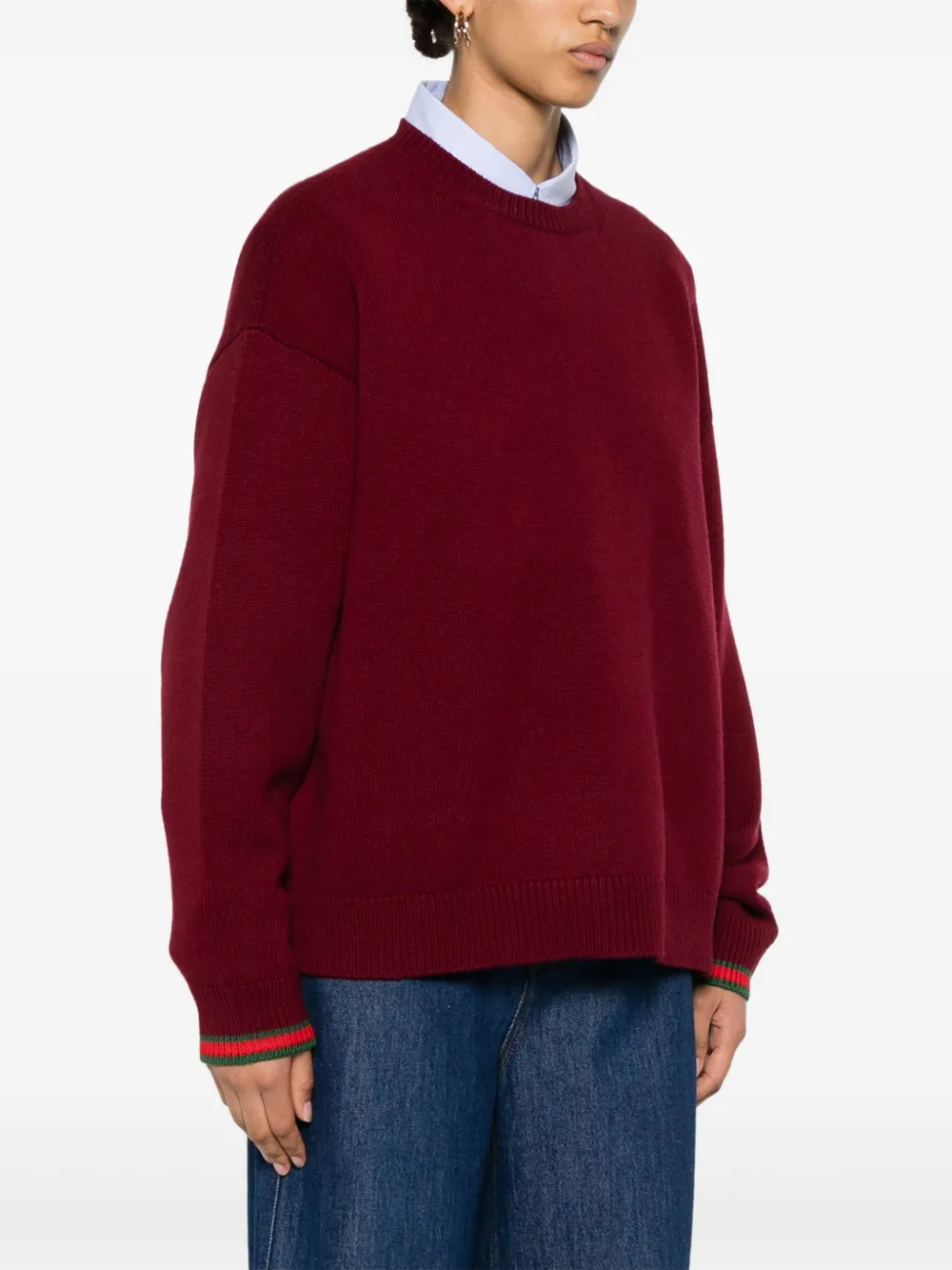 Gucci Trui met Web afwerking Rood