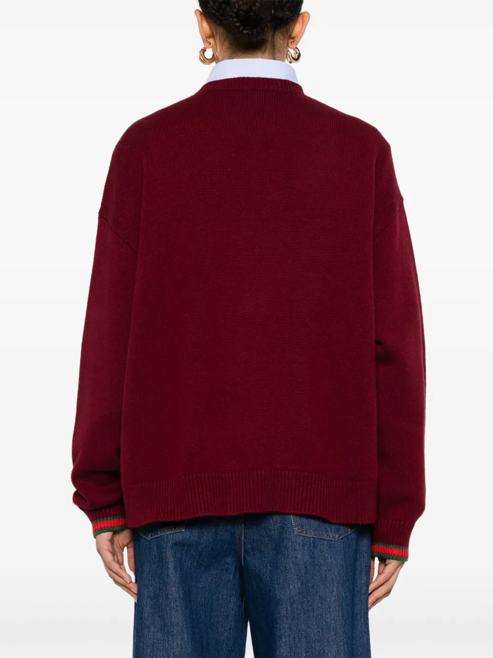 Gucci Trui met Web afwerking Rood