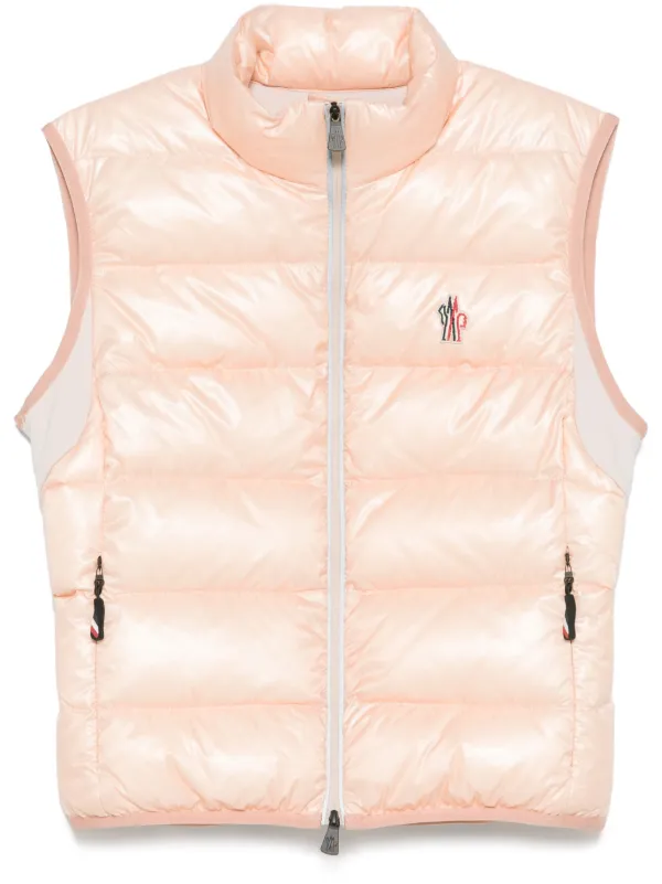 Moncler Grenoble Padded zip-up Gilet Pink FARFETCH ID