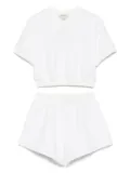 TWINSET Kids logo-embossed shorts set - White