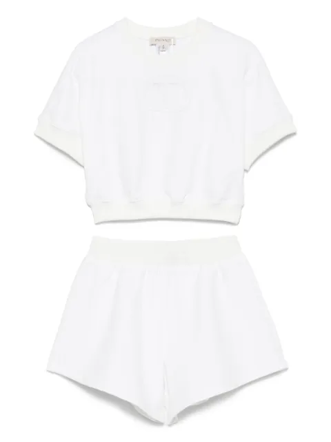 TWINSET Kids logo-embossed shorts set