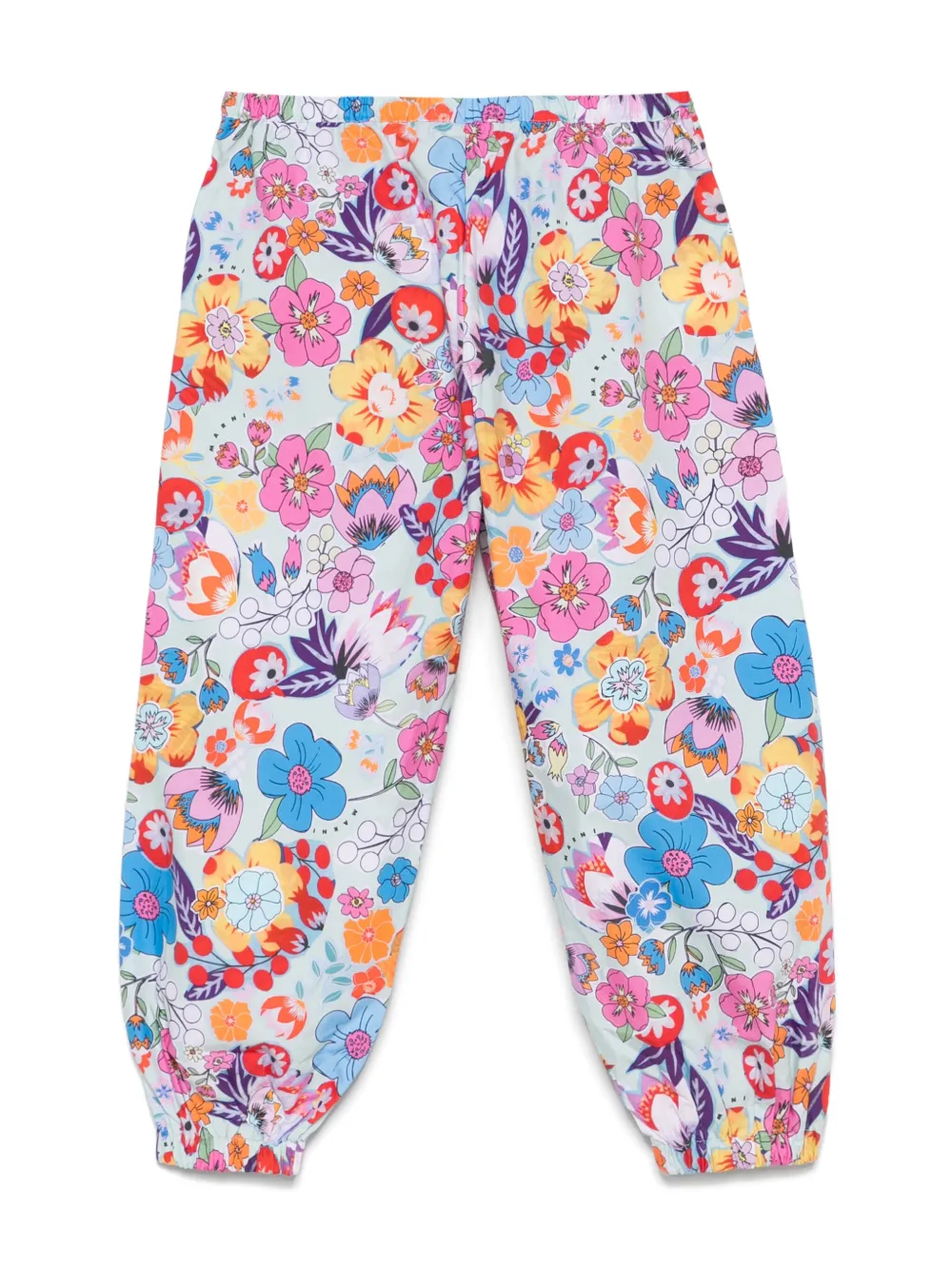 Marni Kids Broek met bloemenprint - Groen