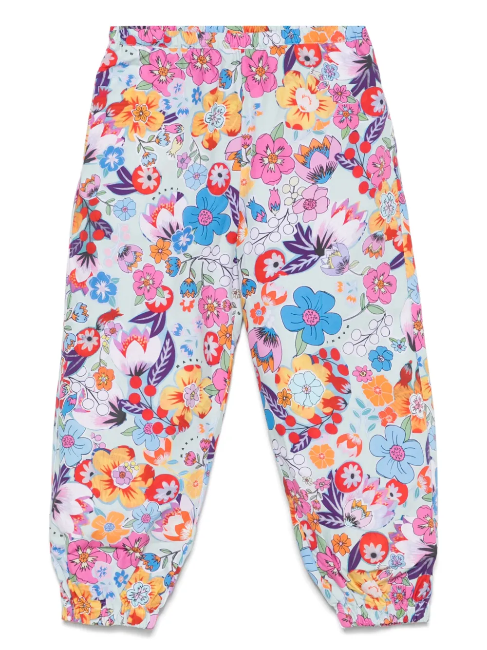 Marni Kids フローラル パンツ - グリーン Marni Kids フローラル パンツ - グリーン