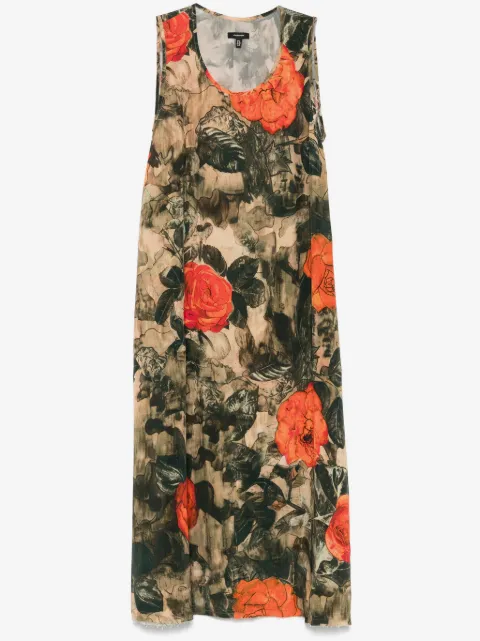R13 vestido midi con estampado floral