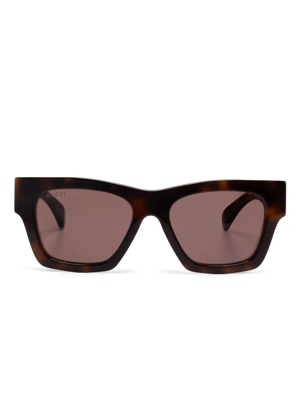 Gucci Zonnebril met vierkant montuur Bruin