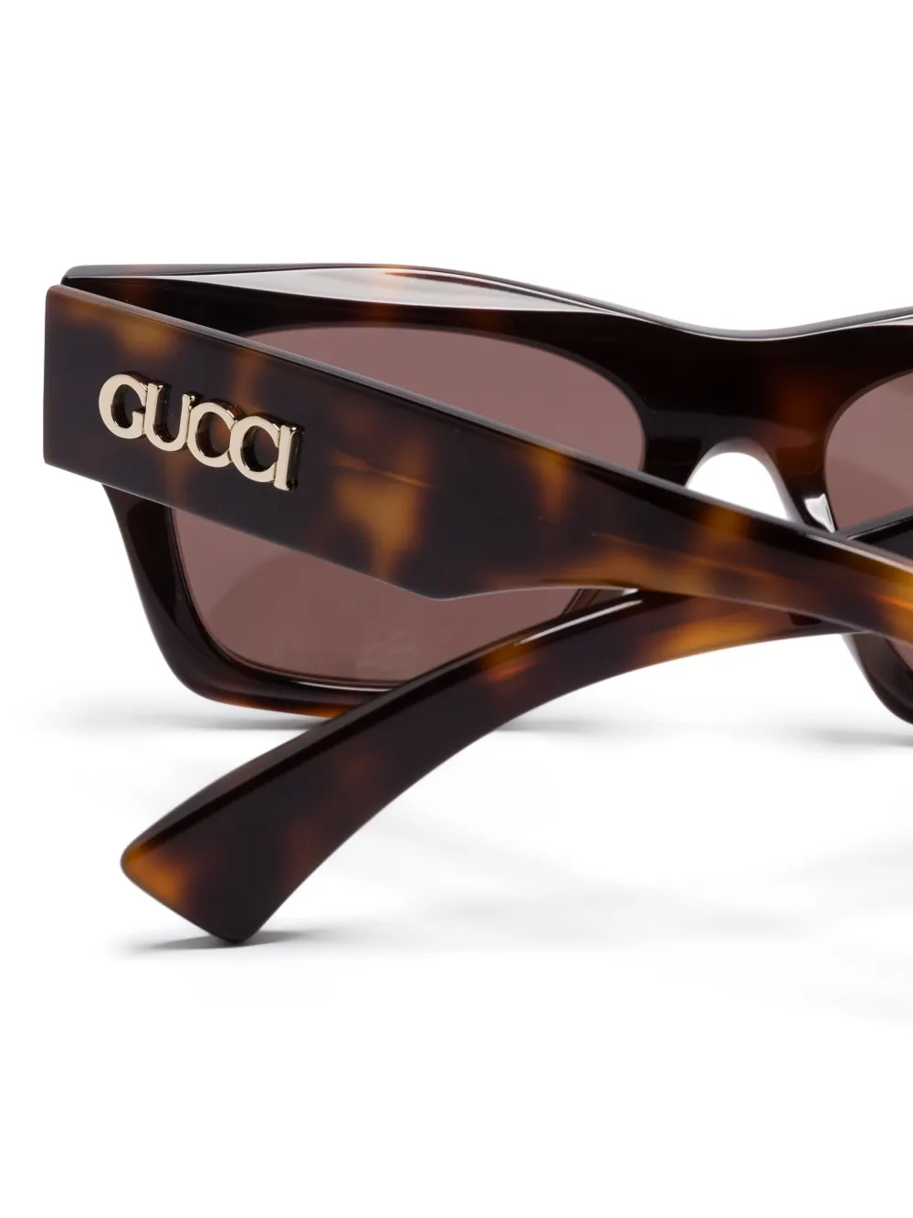 Gucci Zonnebril met vierkant montuur Bruin