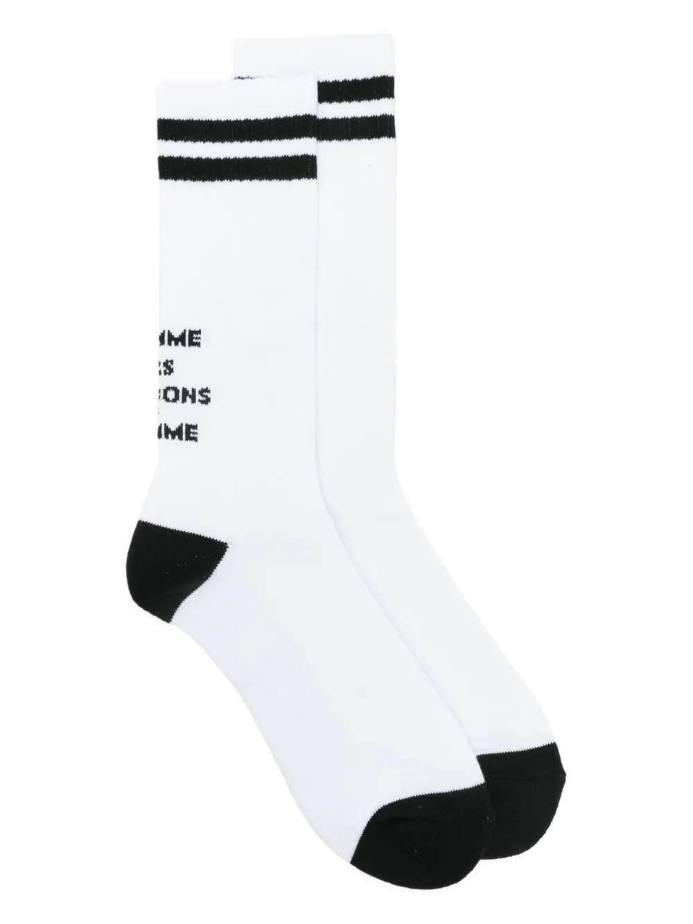 Comme des Garçons Homme Sokken met logo jacquard Wit