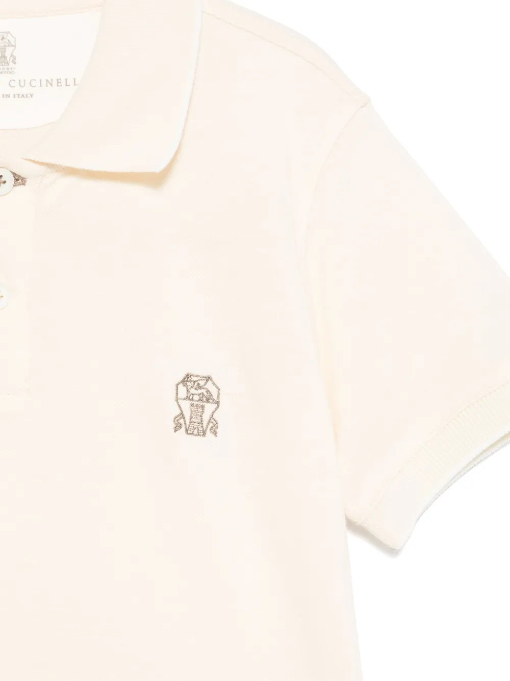 Brunello Cucinelli Kids Piqué poloshirt Beige