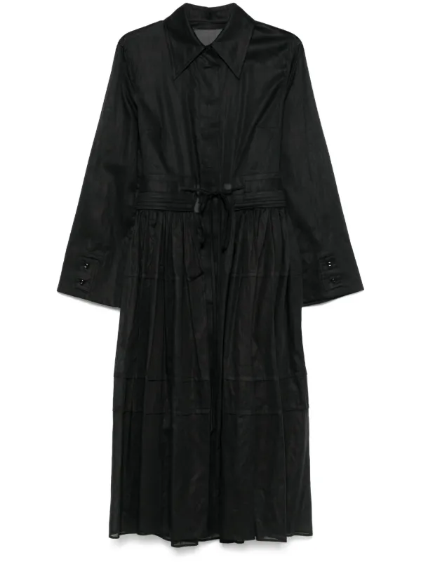 jil sander cotton dress Jil Sander Gathered Cotton-poplin Maxi Dress In White