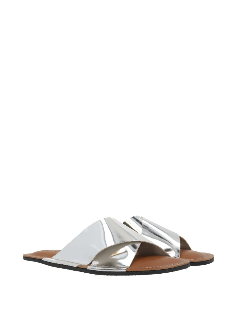 Plan C crossover-strap sandals - Zilver