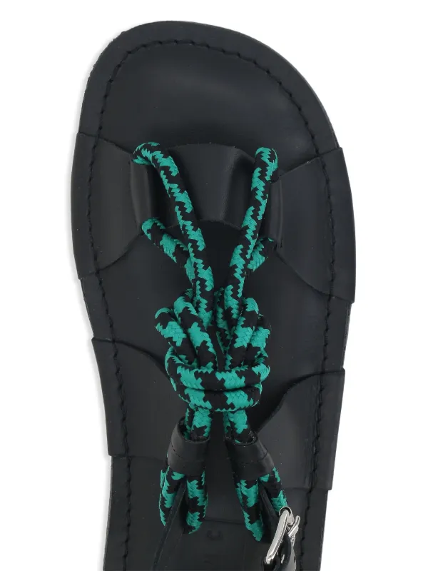 PLAN C サンダル　37 Plan C Leather Sandals | Black | FARFETCH
