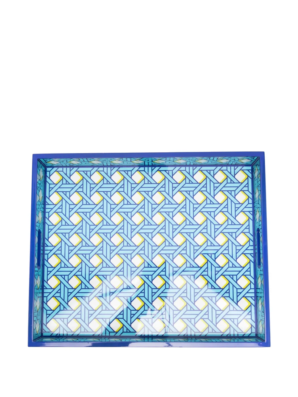Jonathan Adler Basketweave tray | Blue | Image 1