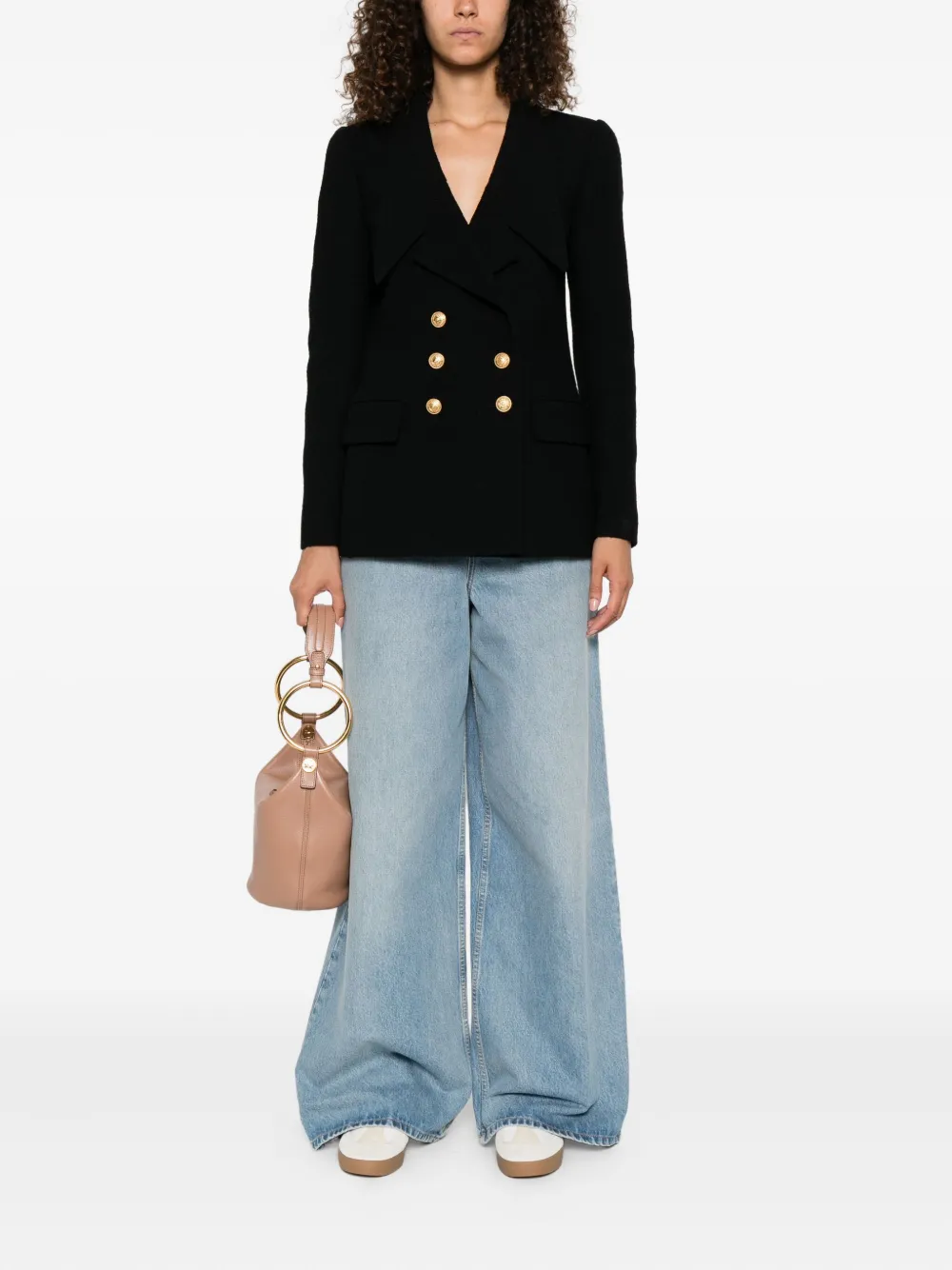 Chloé Blazer met dubbele rij knopen Zwart