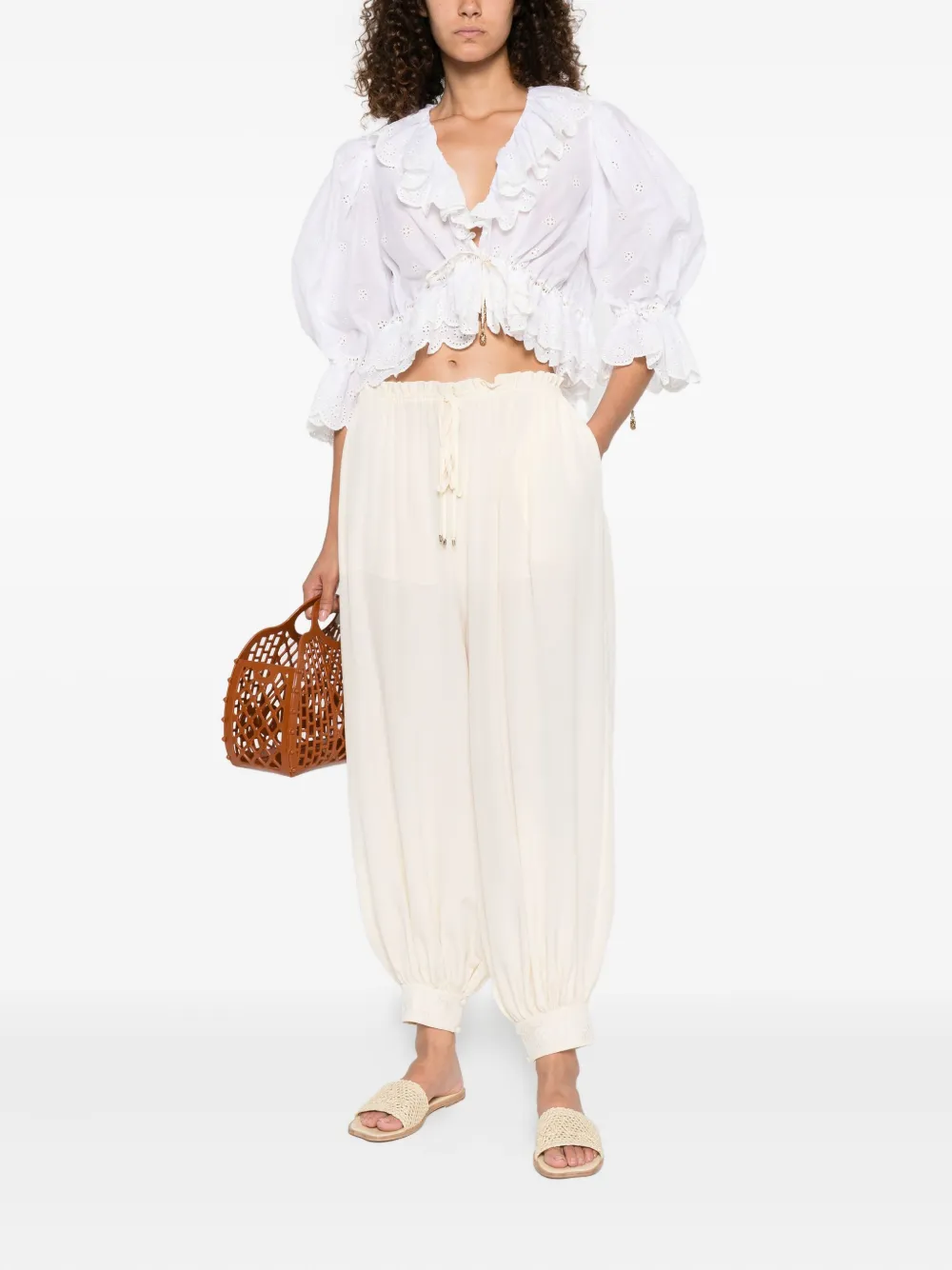 Chloé drawstring trousers | Straight-Leg Pants | Image 2