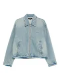 Purple Brand zip-up denim jacket - Blue